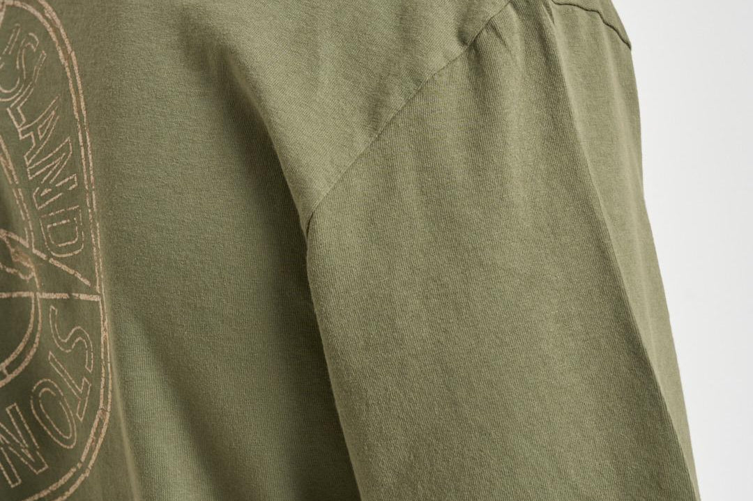T-shirt uomo con stampa verde 2100001 S0285V005G STONE ISLAND 