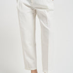 Pantalone uomo con pinces bianco MANHA 3005125120 BRIGLIA 