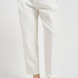 Pantalone uomo con pinces bianco MANHA 3005125120 BRIGLIA 