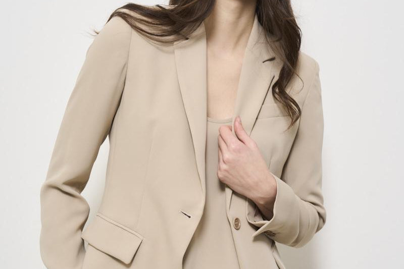 Blazer donna monopetto sabbia D420220 PANTY25003 P.a.r.o.s.h. 