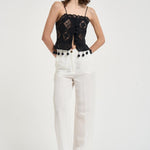 Top donna Nelssy in sangallo nero HT0859FA D2J01IBLACK ISABEL MARANT 