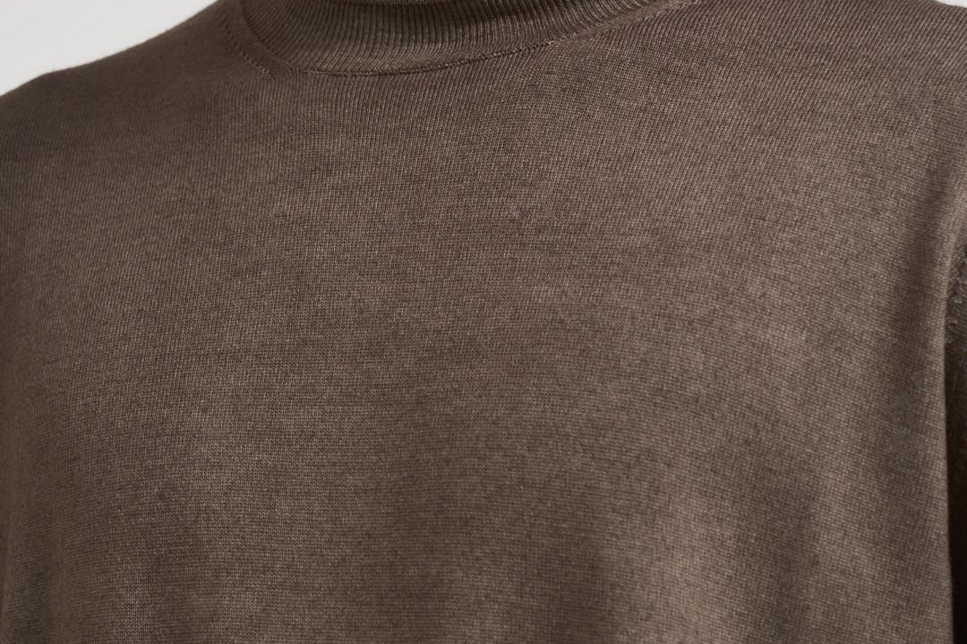 Maglia uomo collo alto tortora DV1ML WM12RV940 FILIPPO DE LAURENTIS 