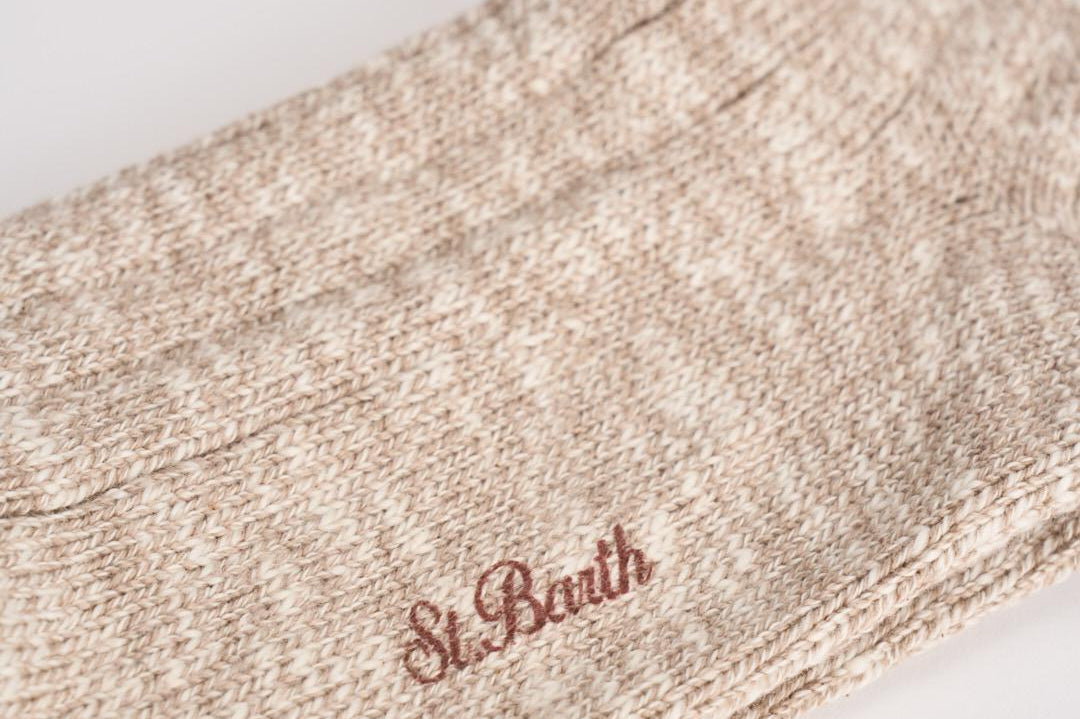 Calzini donna beige SOX RIBNML11 MC2 SAINT BARTH 