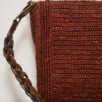 Pochette donna Hafa in rafia mattone HAFA WOOD IBELIV 