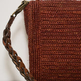 Pochette donna Hafa in rafia mattone HAFA WOOD IBELIV 