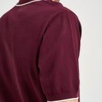 Polo uomo in maglia bordeaux SLOANCONTRAST 45 MC2 SAINT BARTH 