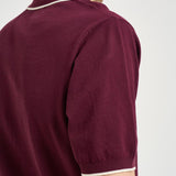 Polo uomo in maglia bordeaux SLOANCONTRAST 45 MC2 SAINT BARTH 