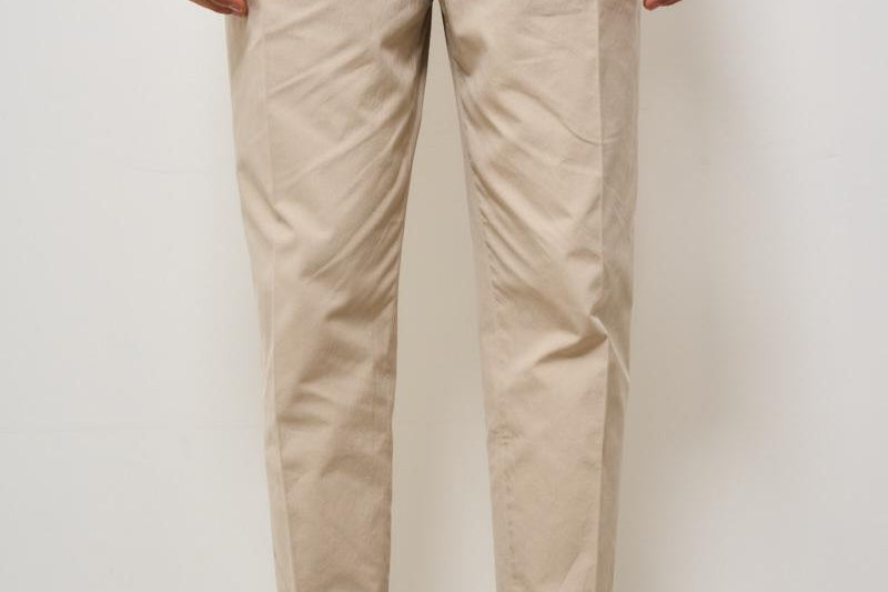 Pantalone uomo doppia pinces beige BELLOD 325519523 BRIGLIA 