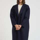 Cappotto donna doppiopetto blu AC1487 MLK358 HARRIS WHARF LONDON 