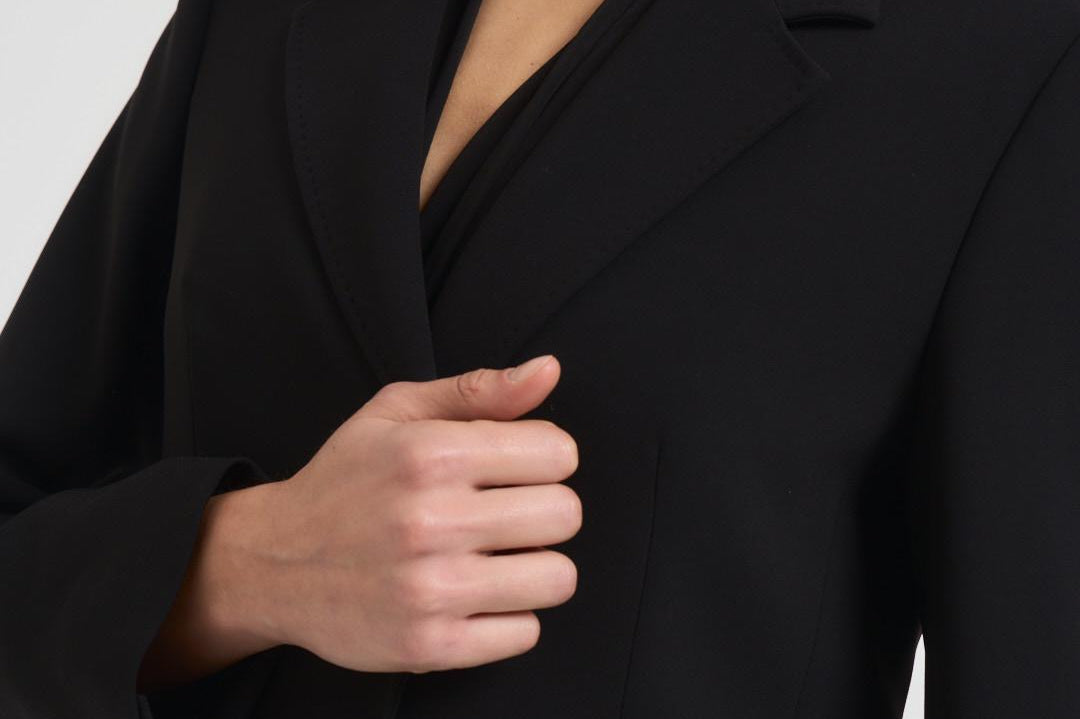 Blazer donna monopetto in cady nero LINZ 001 MAX MARA STUDIO 