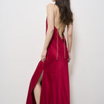 Abito donna lungo Selena Dress rosso 625SS6603A DEEPRED DANAME 