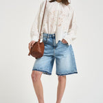 Camicia donna Lunamaris bohemienne bianca 14599 avorio0038 FORTE FORTE 