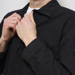 Camicia uomo nera con zip 1200032 S00WNV0129 STONE ISLAND 