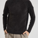 Maglia uomo girocollo in ciniglia grigio antracite W25132 11 RRD 