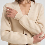 Cardigan in maglia con logo GWP00950 P00197255550 GOLDEN GOOSE 