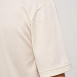 T-shirt uomo girocollo ecru con logo TH0027 XFJ LACOSTE 