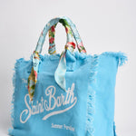Borsa donna Colette azzurra con foulard VANITYFOULARD 09250L MC2 SAINT BARTH 