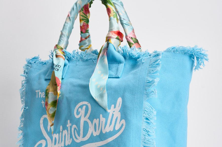 Borsa donna Colette azzurra con foulard VANITYFOULARD 09250L MC2 SAINT BARTH 