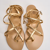 Sandalo donna alla schiava oro K52 OROCUOIO EMANUELA CARUSO CAPRI 