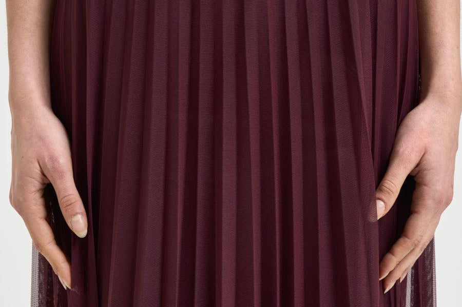Gonna lunga donna lunga plissé bordeaux 14887 2503 FORTE FORTE 