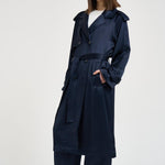 Trench donna lungo viscosa blu 11779 NAVY ANINE BING 