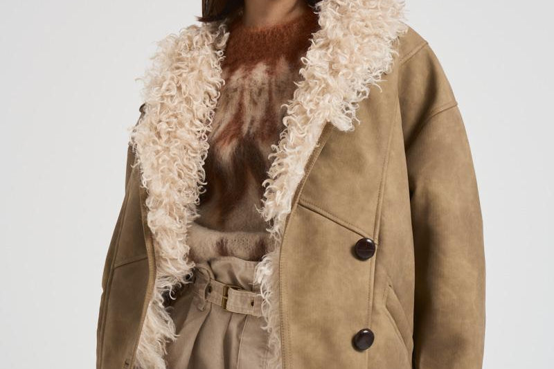 Giubbotto donna Clea beige MA0427FA C3A01E50TA MARANT ETOILE 