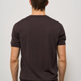 T-shirt uomo in maglia girocollo marrone K100421 170 KANGRA 