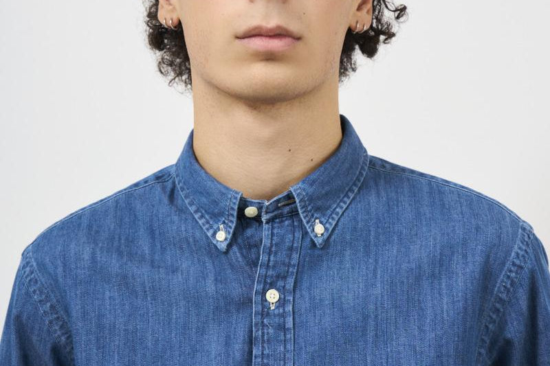 Camicia uomo in denim Custom-Fit denim scuro 710548539 001 RALPH LAUREN 