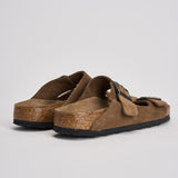 Sandalo uomo Arizona in suede marrone 1030865U DARK TEE BIRKENSTOCK 
