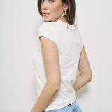 T-shirt donna bianca T-Angie logo rosso A06268 0AFAA141A DIESEL 