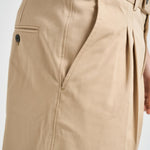 Pantalone uomo doppia pinces beige BP192 CO214BG DROLE DE MONSIEUR 