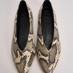 Ballerina donna in pelle stampata pitonata MOAP8MFL CREAMY AEYDE 