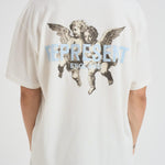T-shirt uomo bianca con stampe MLM100369 FLATWHITE REPRESENT 