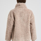 Giubbotto donna teddy beige GI000331D 1985 HERNO 