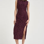 Abito donna in pizzo bordeaux 106588A330 DRUPAR57 PINKO 