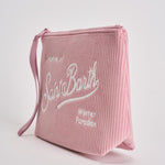 Pochette donna Aline Corduroy in velluto rosa ALINE COURD21 MC2 SAINT BARTH 