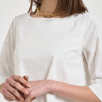 Blusa donna girocollo bianca F6SK06 A01 LIVIANA CONTI 