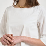 Blusa donna girocollo bianca F6SK06 A01 LIVIANA CONTI 
