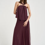 Top donna con gioiello bordeaux 14885 2543 FORTE FORTE 