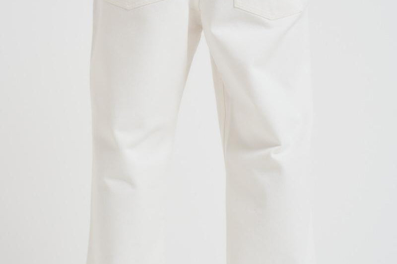 Jeans uomo dritto in denim bianco GMP01186 P00098010190 GOLDEN GOOSE 