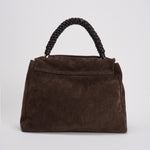 Borsa donna Sveva Peach Media a spalla in suede con tracolla moro BT2006PEO TMORO ORCIANI 