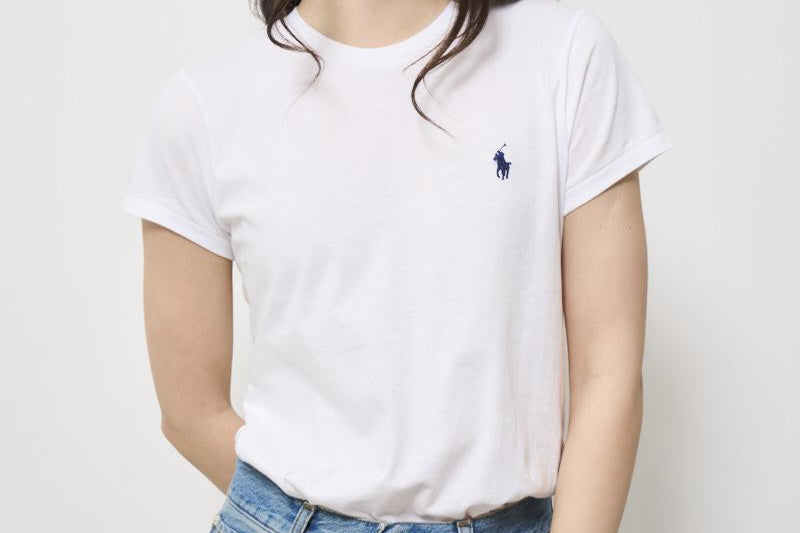 T-shirt donna in cotone bianca 211898698 005 RALPH LAUREN 