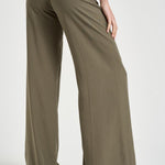 Pantalone donna Nadia Chino Palazzo verde militare NADIA 150 OLIVA NINE IN THE MORNING 