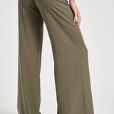 Pantalone donna Nadia Chino Palazzo verde militare NADIA 150 OLIVA NINE IN THE MORNING 