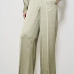 Pantaloni donna in raso salvia P04052 6638035 PESERICO 