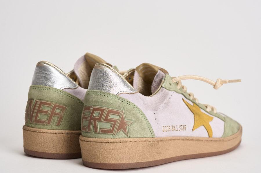 Sneakers donna Ball Star grigia e gialla GWF00117 F00814583251 GOLDEN GOOSE 