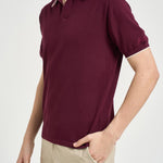 Polo uomo in maglia bordeaux SLOANCONTRAST 45 MC2 SAINT BARTH 