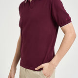 Polo uomo in maglia bordeaux SLOANCONTRAST 45 MC2 SAINT BARTH 