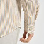 Camicia uomo a righe beige 710929344 500 RALPH LAUREN 