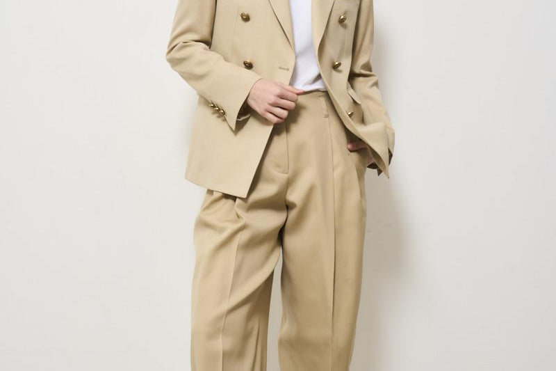Blazer donna doppiopetto beige GWP00829 P00126715272 GOLDEN GOOSE 